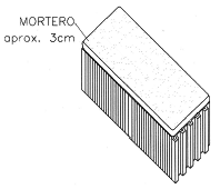 Tendel continuo en muro interior